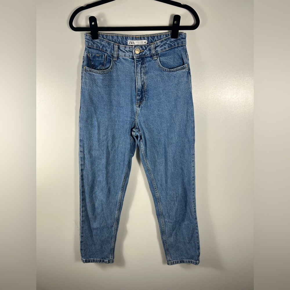 Zara Mom Fit Ankle Jeans Sz 6 - Picture 2 of 11